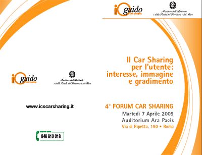 Roma. Cresce L'interesse per L'auto condivisa: domani in occasione del IV forum del car sharing presentazione d' una nuova ricerca di settore