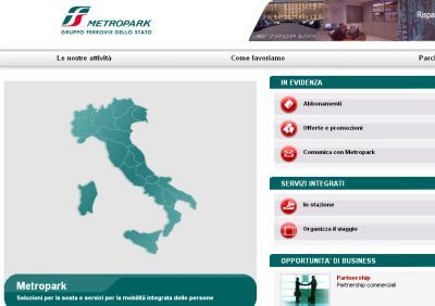 Roma. Metropark: online il sito web della società del Gruppo FS