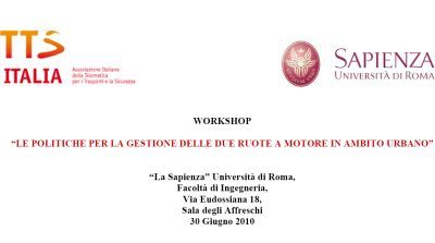 Roma. “Le politiche per la gestione delle due ruote a motore in ambito urbano”