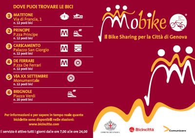 Genova. Mobike mette le marce e a Genova si pedala