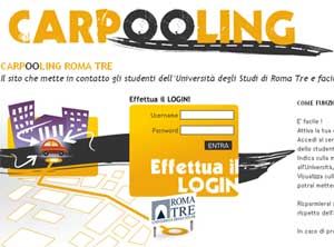 Roma Tre attiva servizio on-line di carpooling per studenti