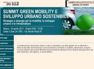 Milano. Primo "Summit Green Mobility e Sviluppo Urbano Sostenibile"