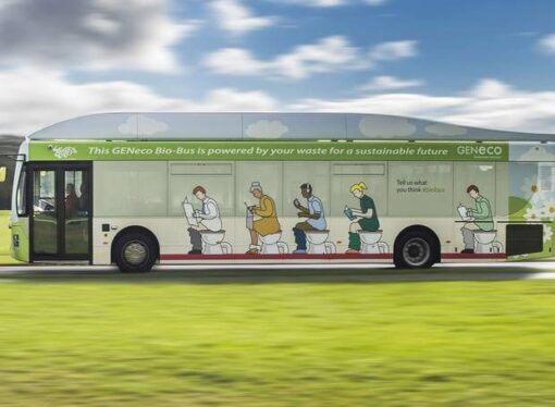 Bio bus, l’autobus che va a escrementi umani