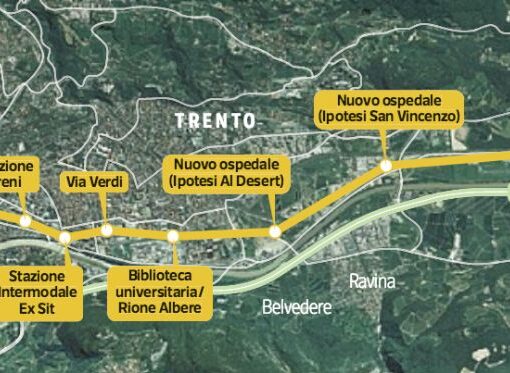 Metrò Trento, opera da 140 milioni