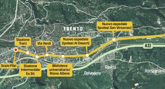 Metrò Trento, opera da 140 milioni