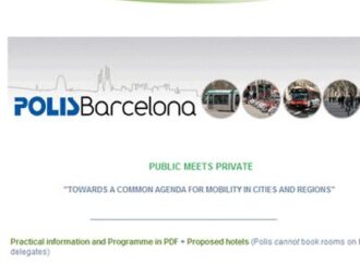 Barcellona. Polis Barcelona: il 25 e 26 novembre conferenza sulla mobilità nelle città e regioni